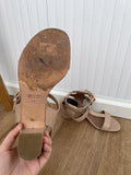 Laurence Dacade Block Heel Nude Leather Sandals Size UK 7