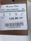 Massimo Dutti BNWT New Ivory Button Up Wrap Dress Size UK 12