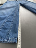 Calik Blue Cropped Wide Leg Triple Seamed Jeans Size UK 10