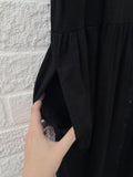 Hush Linen Mix Black Button Up Midi Length Sleeveless Dress Size UK 14