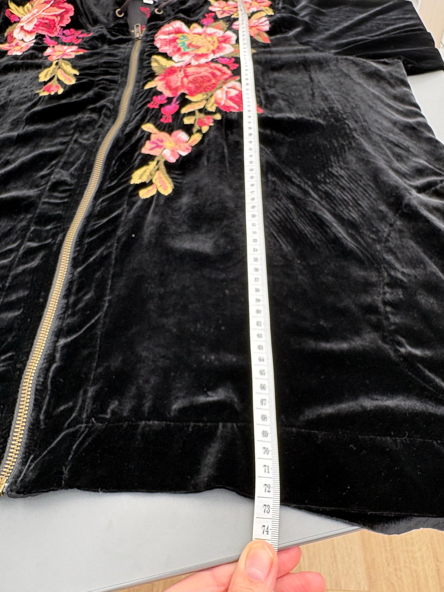Johnny Was Silk Blend Velvet Jacket Size XL