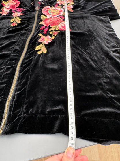 Johnny Was Silk Blend Velvet Jacket Size XL