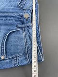 Calik Blue Cropped Wide Leg Triple Seamed Jeans Size UK 10