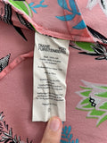 Diane Von Furstenberg Pink Silk Wrap Dress Size UK 18