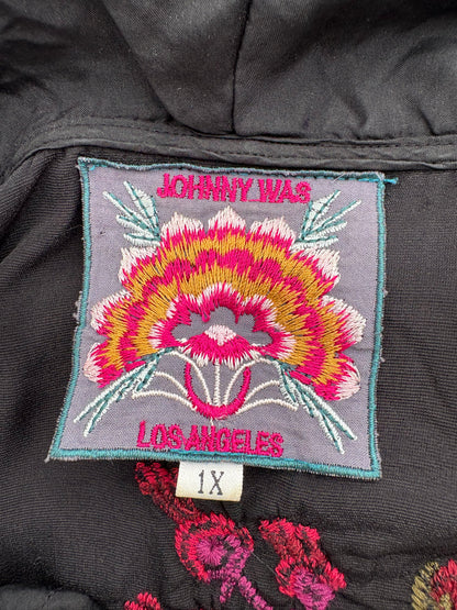 Johnny Was Silk Blend Velvet Jacket Size XL