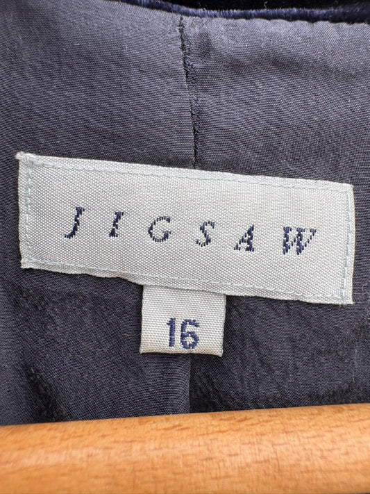 Jigsaw Silk Blend Velvet Jacket Size 16