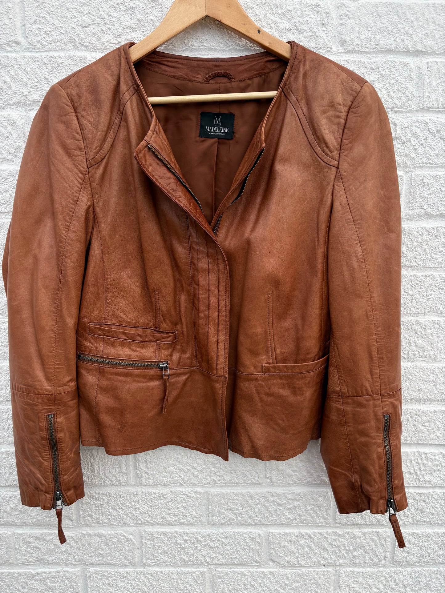 Madeleine Leather Jacket Size 18