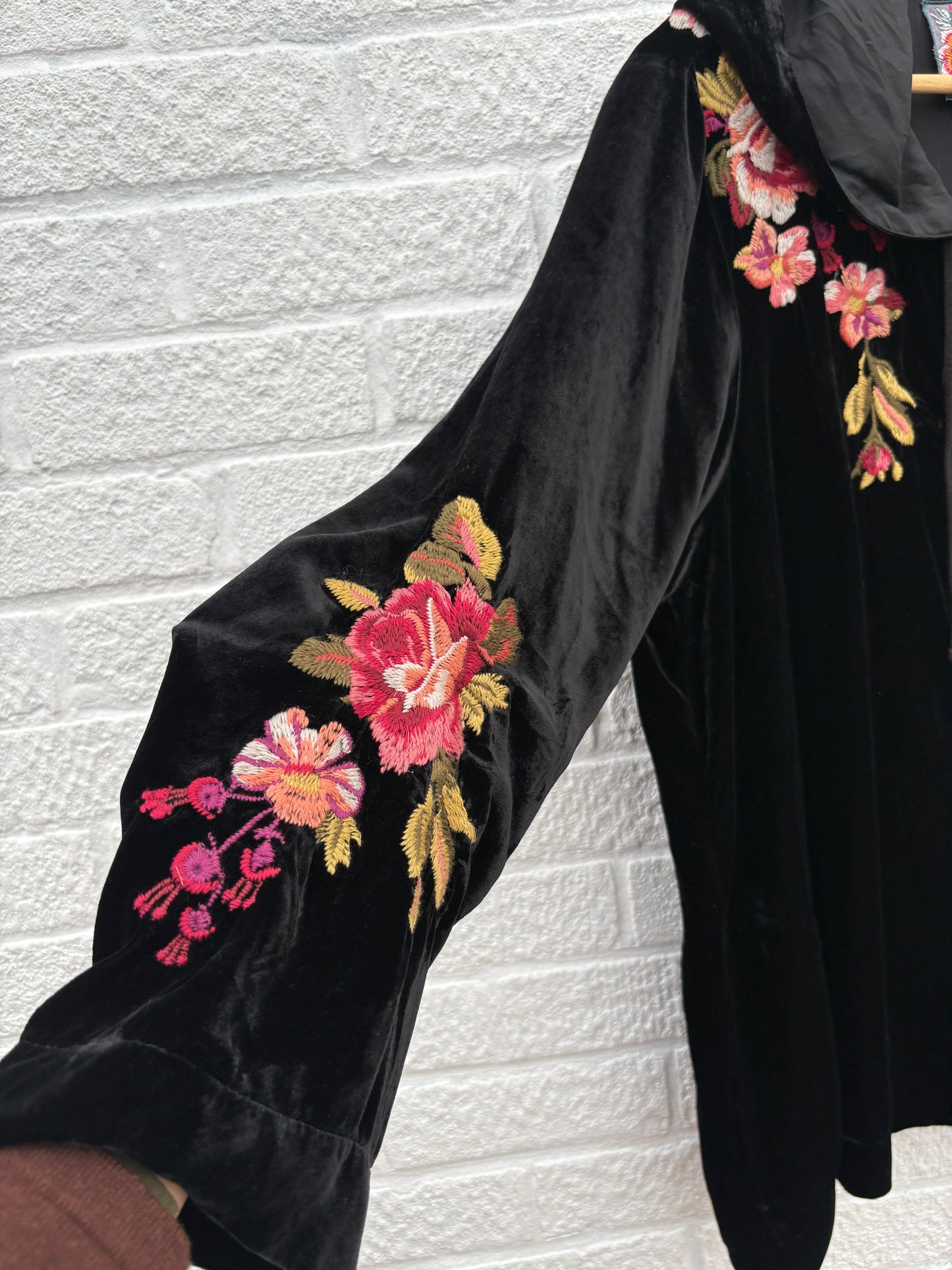 Johnny Was Silk Blend Velvet Jacket Size XL