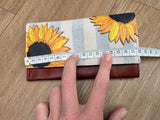 Yoshi Leather and Canvas Sunflower Purse