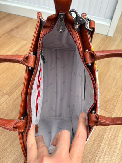 Yoshi Leather & Canvas Sunflower Bag
