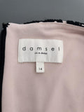 Damsel In A Dress Black/ Pink Midi LengthDress Size UK 14