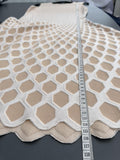 Alexander McQueen Peach/ Cream Honeycomb Fit & Flare Dress Size XXL