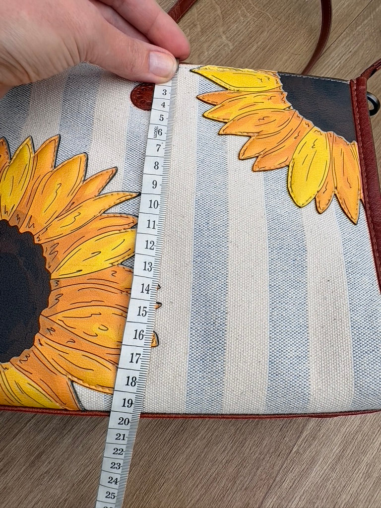 Yoshi Leather & Canvas Sunflower Bag