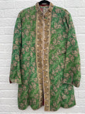 Unbranded Indian Cotton Long Green Jacket Size XL
