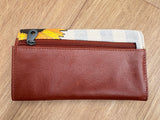 Yoshi Leather and Canvas Sunflower Purse