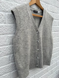 Mint Velvet Wool Blend Waistcoat & Scarf Size Large