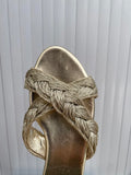 L.K.Bennett New Gold Sandals Size UK 3.5