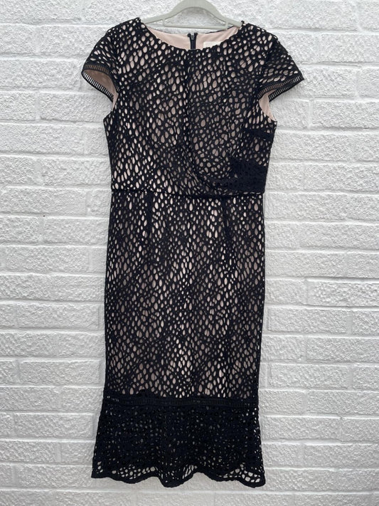 Damsel In A Dress Black/ Pink Midi LengthDress Size UK 14