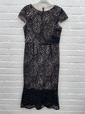 Damsel In A Dress Black/ Pink Midi LengthDress Size UK 14