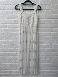 Monsoon New White Midi Length Dress Size Small