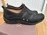 Pavers Black Leather Trainers Size 6