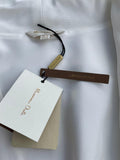 Massimo Dutti BNWT New Ivory Button Up Wrap Dress Size UK 12