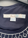 Boden Embroidered Dress Size UK 12 Long