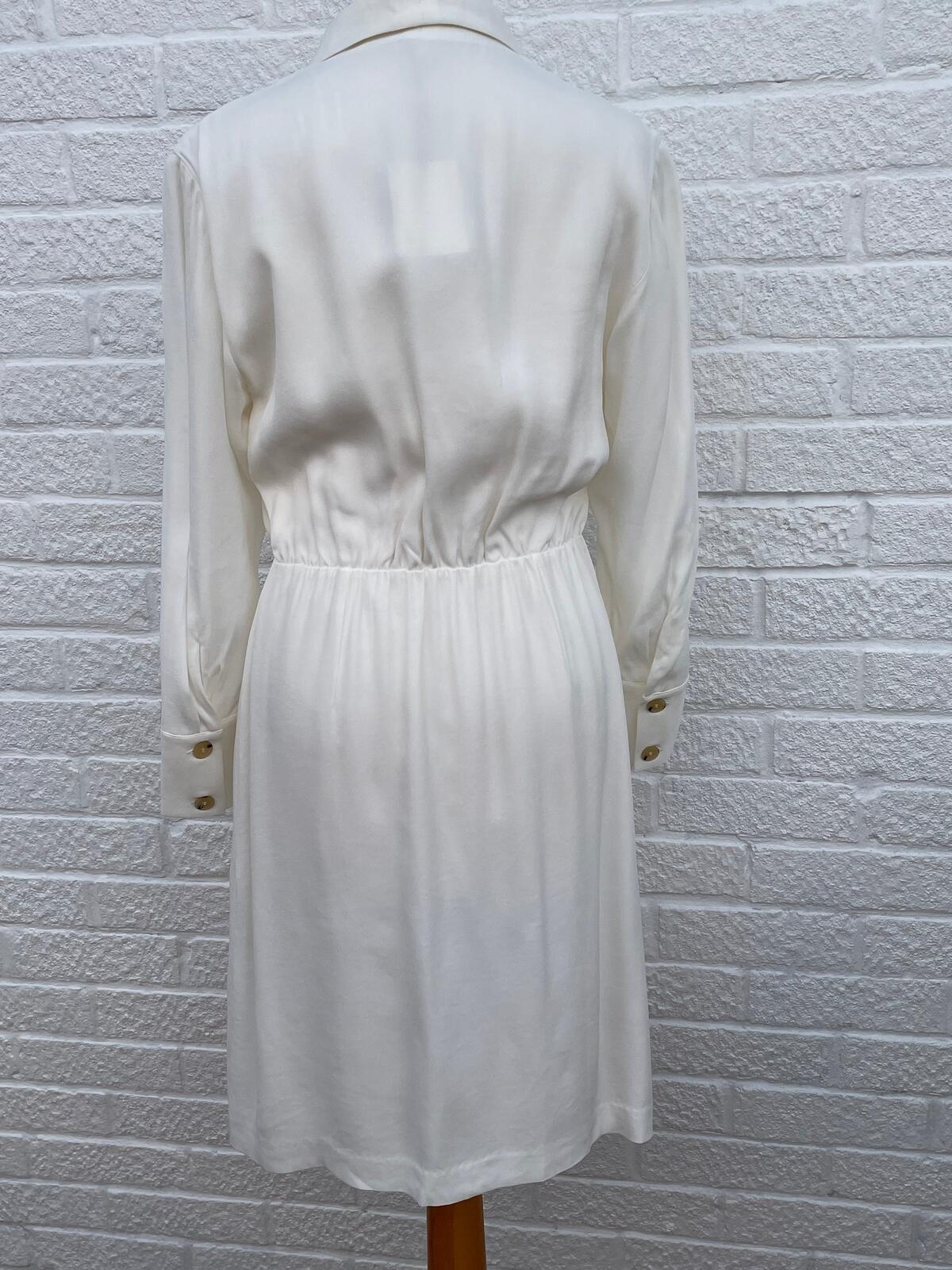Massimo Dutti BNWT New Ivory Button Up Wrap Dress Size UK 12