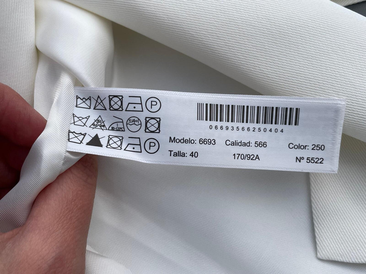 Massimo Dutti BNWT New Ivory Button Up Wrap Dress Size UK 12