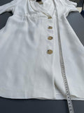 Massimo Dutti BNWT New Ivory Button Up Wrap Dress Size UK 12